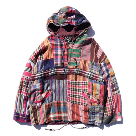 Jou Jou Tops - Jou Jou Vintage 90’s Multicolor Patchwork Hoodie